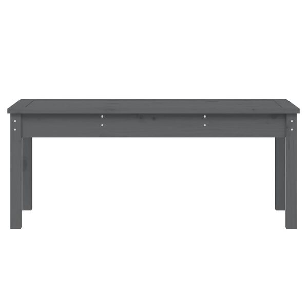 vidaXL Banc de jardin gris 109x44x45 cm bois massif de pin