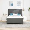 vidaXL Lit &agrave; ressorts avec matelas Gris fonc&eacute; 140 x 200 cm tissu