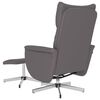 vidaXL Fauteuil inclinable avec repose-pied gris similicuir