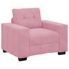 vidaXL Ensemble de Canap&eacute;s 3 pcs Rose 221 x 80 x 80 cm Velours