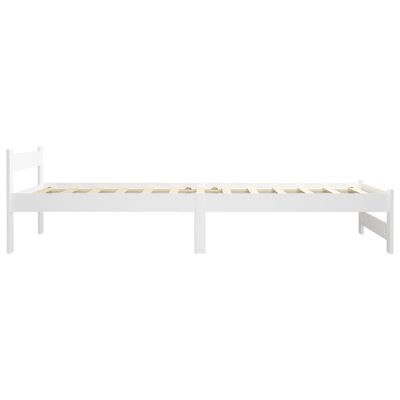 vidaXL Cadre de lit sans matelas blanc bois de pin massif 100x200 cm