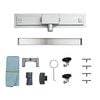vidaXL 2 en 1 Drain de Douche Argent&eacute; 90 cm Acier Inox 304
