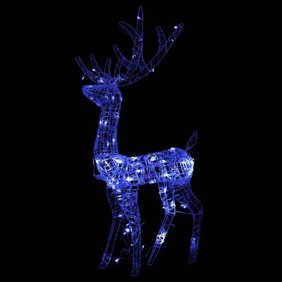 vidaXL Décorations de Noël de renne Acrylique 2 pcs 120 cm Bleu