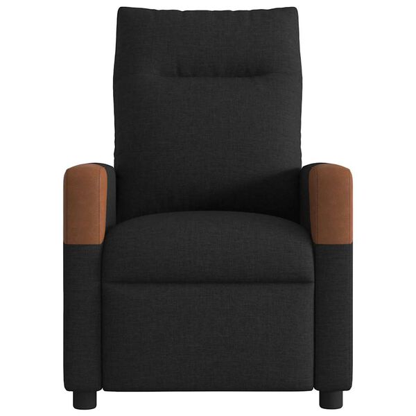vidaXL Fauteuil inclinable Noir Tissu