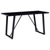 vidaXL Table &agrave; manger Noir 140x70x75 cm Verre tremp&eacute;