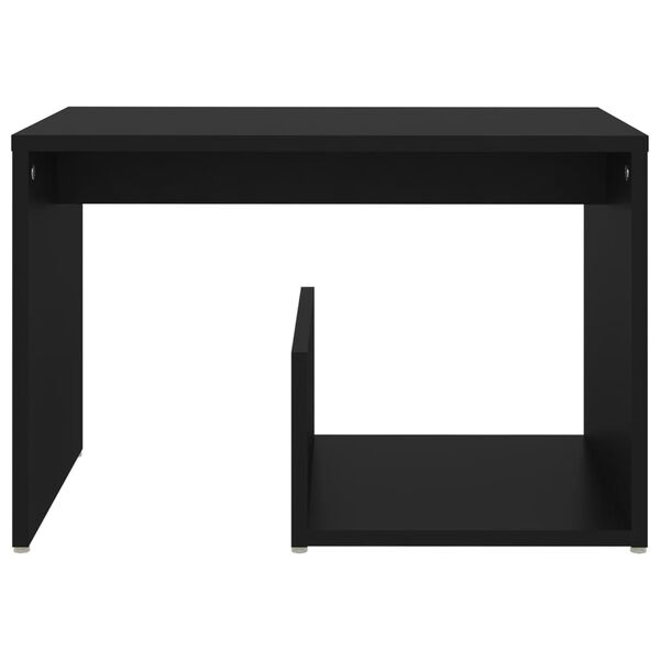 vidaXL Table d'appoint noir 59x36x38 cm bois d'ing&eacute;nierie