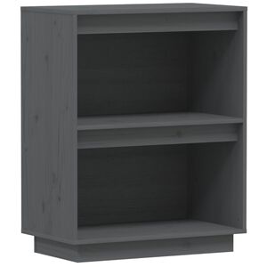 vidaXL Armoire console Gris 60x34x75 cm Bois de pin solide