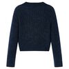 Cardigan tricot&eacute; pour enfants bleu marine 116