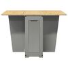 vidaXL Table &agrave; manger papillon pliable Corona gris bois de pin massif