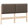 vidaXL T&ecirc;te de lit capitonn&eacute;e Marron et Taupe 140 cm Pin massif