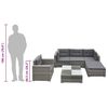 vidaXL Salon de jardin 6 pcs avec coussins r&eacute;sine tress&eacute;e gris