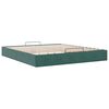 VidaXL Cadre de lit ottoman sans matelas vert foncé 160x200 cm velours