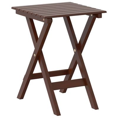 vidaXL Chaises à bascule lot de 2 table pliable marron massif peuplier