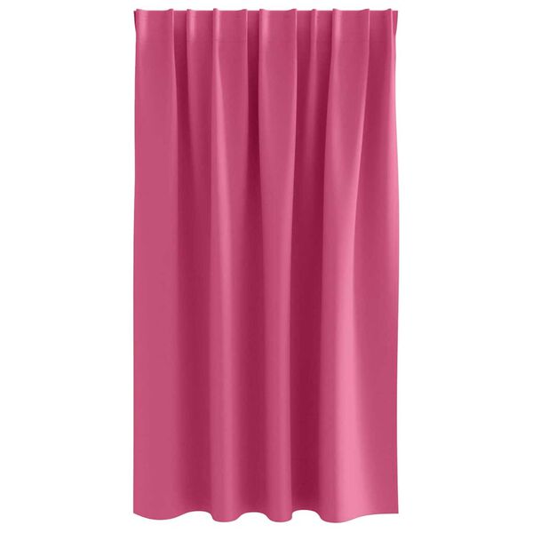 vidaXL Rideaux occultants avec anneaux 2 pcs Rose vif 140 x 140 cm
