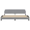 vidaXL Cadre de lit Dover gris clair 200x200 cm tissu