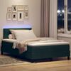 vidaXL Lit &agrave; ressort LED avec matelas Vert fonc&eacute; 120 x 200 cm Velours