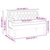vidaXL Banc Chesterfield Blanc 119,5 x 64,5 x 75 cm Cuir synth&eacute;tique