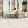 vidaXL Salon de jardin avec coussins 10 pcs beige r&eacute;sine tress&eacute;e