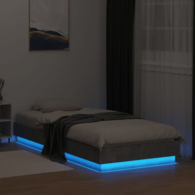 vidaXL Cadre de lit sans matelas avec lumières LED 90x200 cm