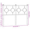 vidaXL T&ecirc;te de lit de remplacement m&eacute;tal blanc 120 cm