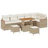 vidaXL Ensemble de canap&eacute; de jardin avec coussin Beige Poly rotin