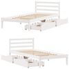 vidaXL Cadre de lit sans matelas blanc 100x200 cm bois de pin massif