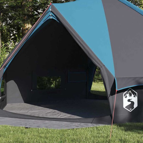 vidaXL Tente tipi avec toit avec &eacute;vent Bleu et gris 490 x 410 x 210 cm