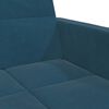 vidaXL Canap&eacute;-lit &agrave; 2 places avec repose-pied bleu velours