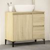 vidaXL Armoire salle de bain ch&ecirc;ne sonoma 65x33x60 cm