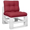 vidaXL Coussins de palette lot de 2 rouge bordeaux tissu