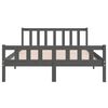 vidaXL Cadre de lit sans matelas gris bois massif 140x190 cm