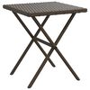 vidaXL Chaises longues lot de 2 avec table marron r&eacute;sine tress&eacute;e