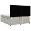vidaXL Sommier &agrave; lattes de lit et matelas Gris clair 200x200cm Velours
