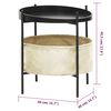 vidaXL Table d'appoint avec panier 40x40x45,5 cm Cr&egrave;me