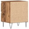 vidaXL Cabinet de chevet avec tiroir 2 pcs Bois ancien 40 x 35 x 50 cm