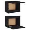 vidaXL Meubles TV 6 pcs Noir Bois massif de pin