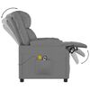 vidaXL Fauteuil de massage Gris Similicuir