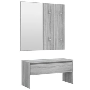 vidaXL Ensemble de meubles de couloir Sonoma gris Bois d'ing&eacute;nierie