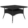 vidaXL Ensemble à Manger de jardin 9 pcs Résine tressée et verre Noir
