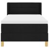 vidaXL Lit &agrave; ressorts avec matelas Noir 200 x 90 cm Polyester