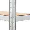 vidaXL Étagères à 5 niveaux 3 pcs Argenté Acier et bois d'ingénierie
