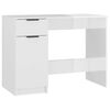 vidaXL Bureau Blanc brillant 100x50x75 cm Bois d'ing&eacute;nierie