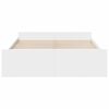 vidaXL Cadre de lit avec tiroirs sans matelas blanc 150x200 cm