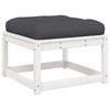 vidaXL Salon de jardin avec coussins 8 pcs blanc bois de pin massif