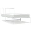 vidaXL Cadre de lit métal sans matelas avec tête de lit blanc 75x190cm