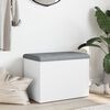 vidaXL Banc de rangement Blanc 62x42x45 cm Bois d'ing&eacute;nierie