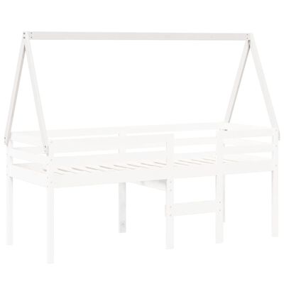 vidaXL Toit de lit pour enfants blanc 199x80,5x88cm bois de pin massif