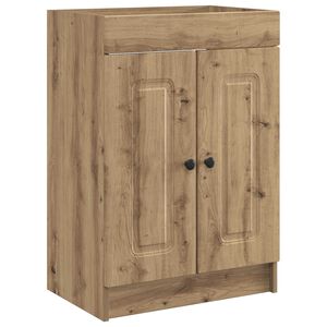 vidaXL Armoire sous &eacute;vier de salle de bain Ch&ecirc;ne artisanal