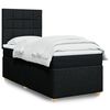 vidaXL Sommier &agrave; lattes de lit et matelas Noir 80x200 cm Tissu
