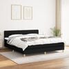 vidaXL Sommier &agrave; lattes de lit avec matelas Noir 160x200 cm Tissu